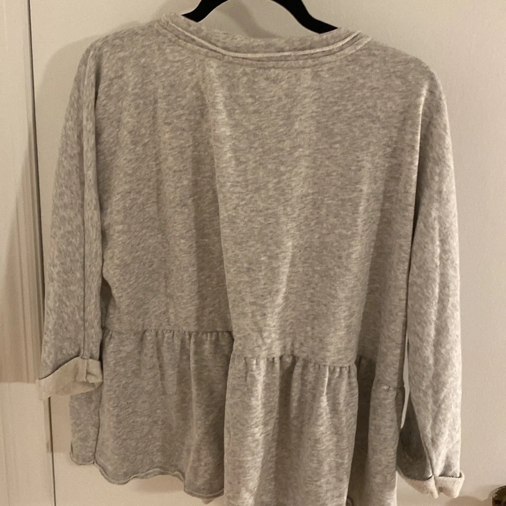 Anthropologie peplum sweatshirt top - Picture 5 of 5